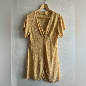 Natura Mustard Yellow Printed Dress Size L